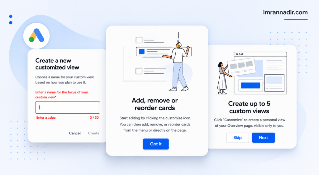 Google Ads Custom Views