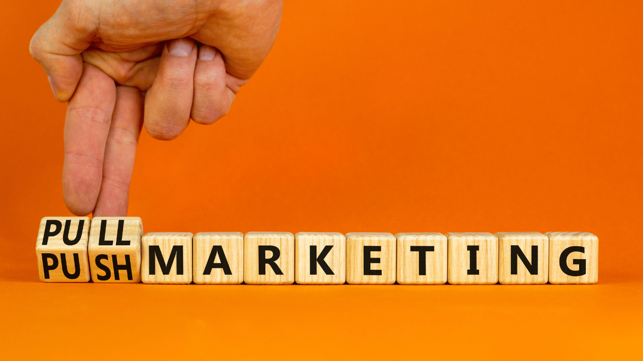 Pull Marketing vs Push Marketing Concept - Learn with Imran Nadir